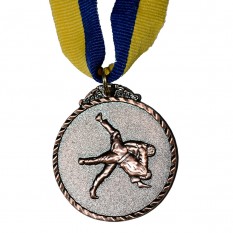 Медаль наградная 43527 Единоборства Д5см Бронза